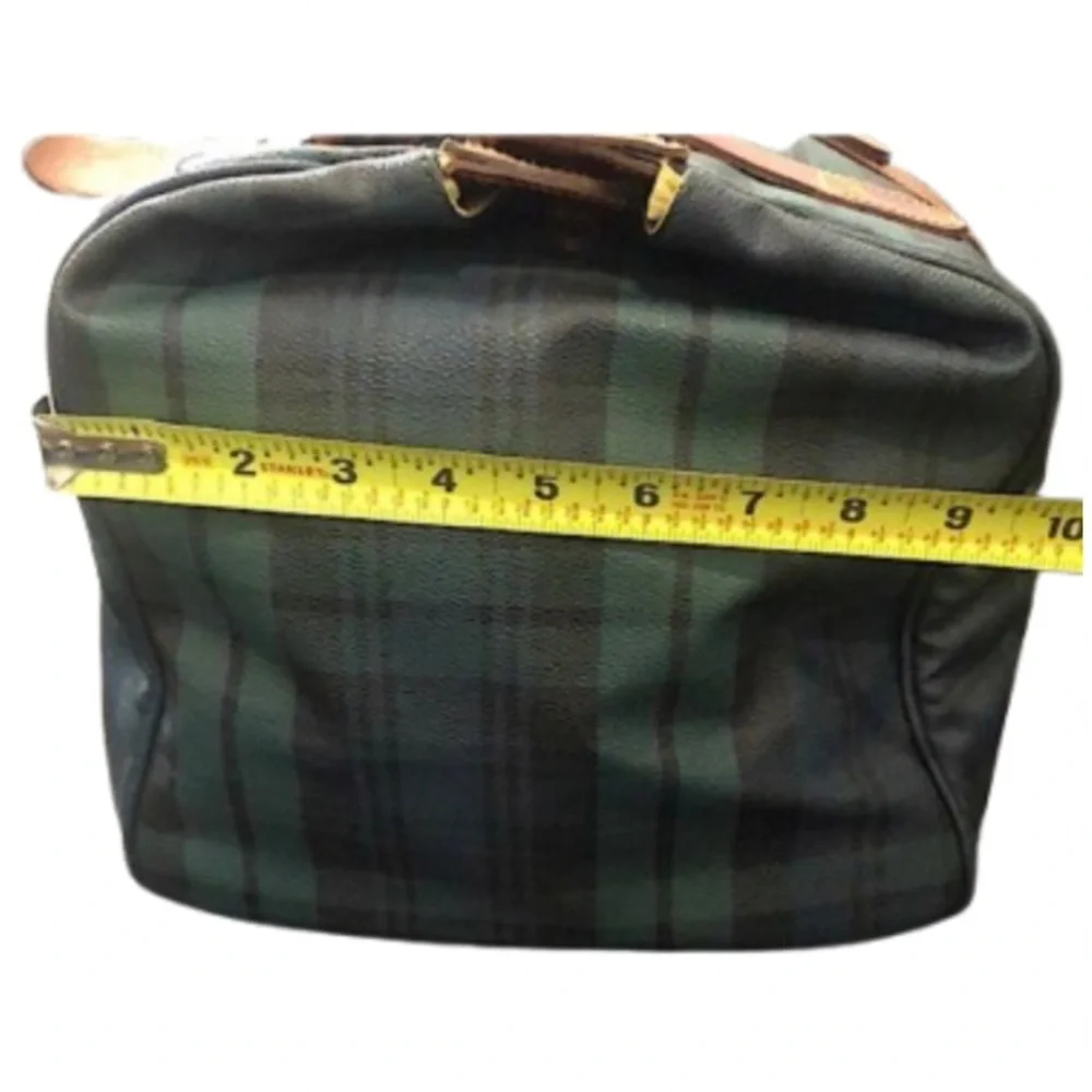 RALPH LAUREN Black Watch Tartan Plaid Boston Weekend Travel Duffle Bag 52cm